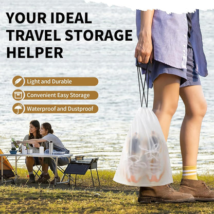 20 Pack Shoe Bags for Travel, Clear Travel Shoe Bags for Packing Waterproof