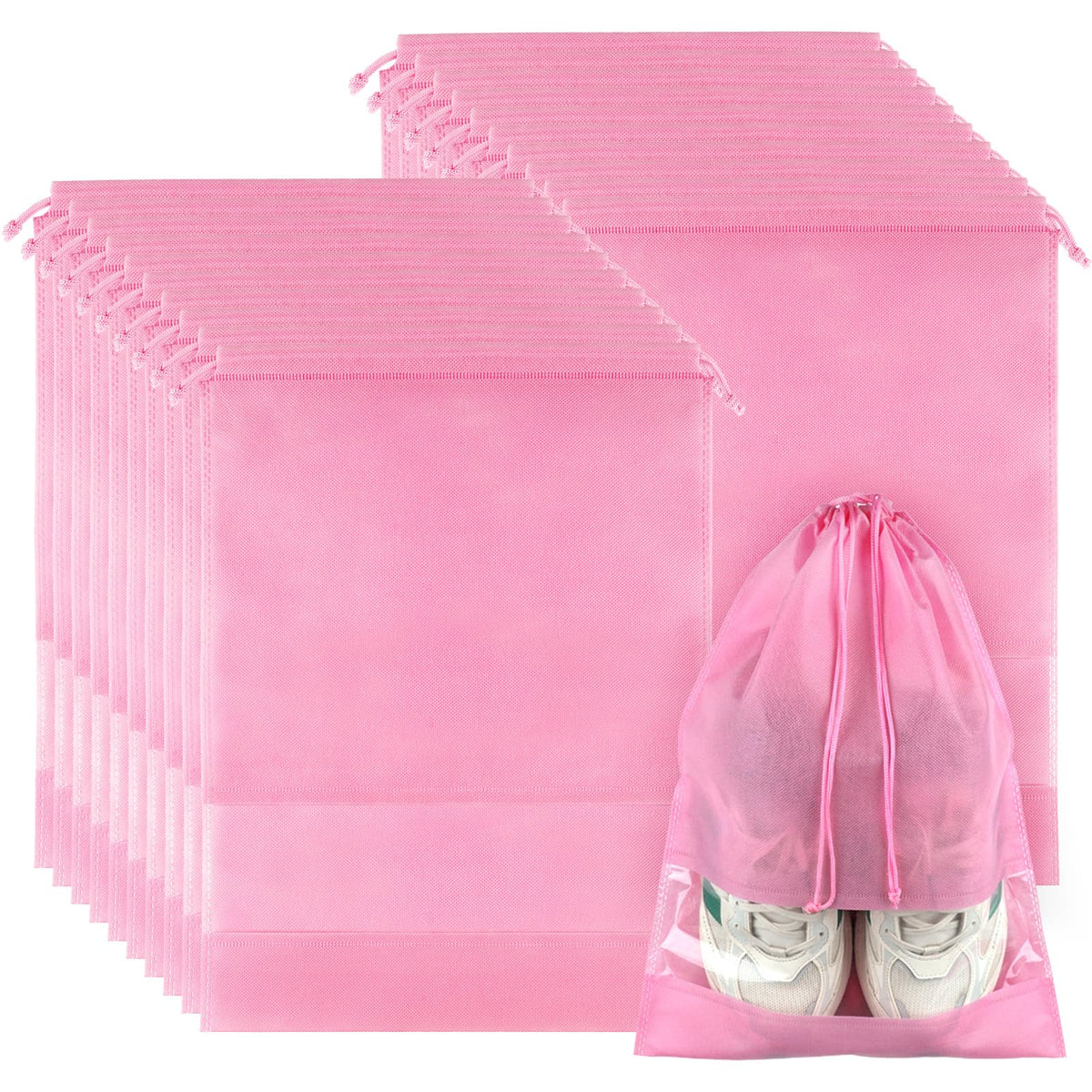 12 Pack Shoe Bags for Travel, Large Travel Shoe Bag for Packing with Window