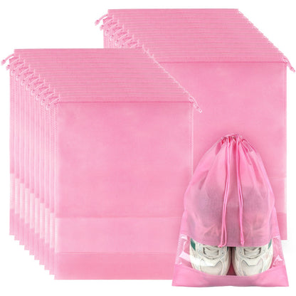 12 Pack Shoe Bags for Travel, Large Travel Shoe Bag for Packing with Window