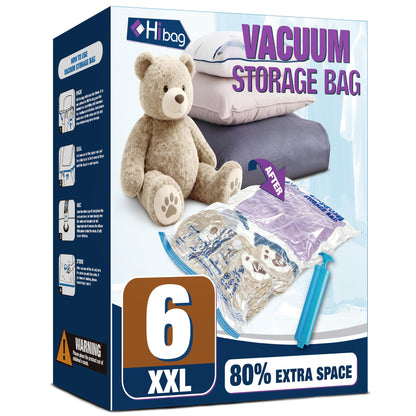 10 Jumbo Vacuum Storage Bags for Bedding, Vacuum Seal Bags for Clothing