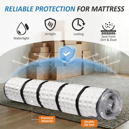 Foam Mattress Vacuum Bag with 4 Adjustable Straps, King/California-King