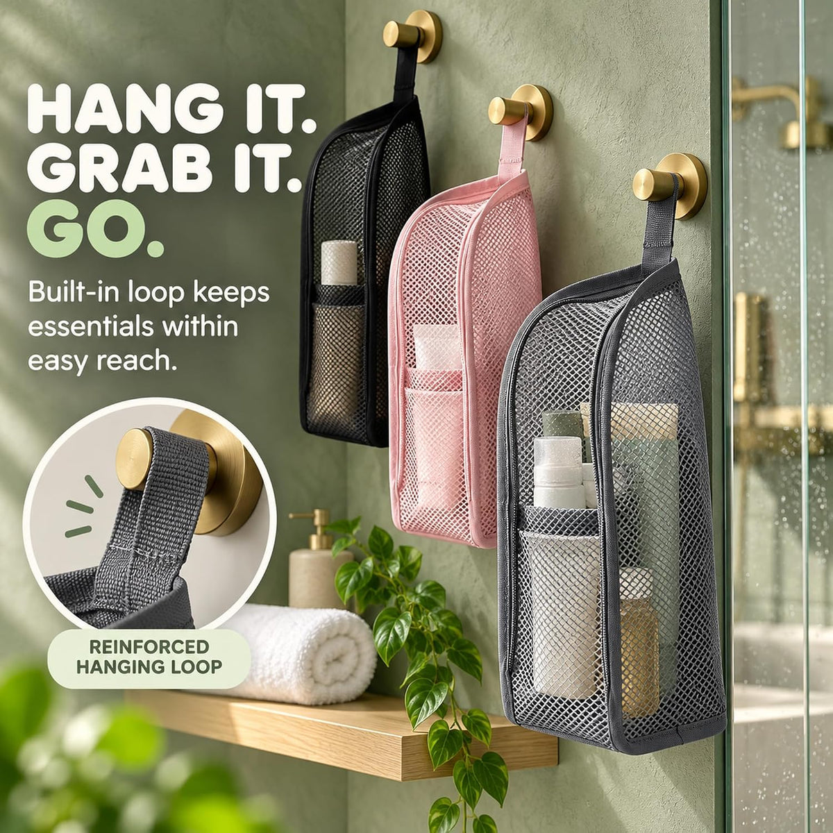 Standing Toiletry Bag, Portable Lightweight Travel Toiletry Bag (4 Colors)