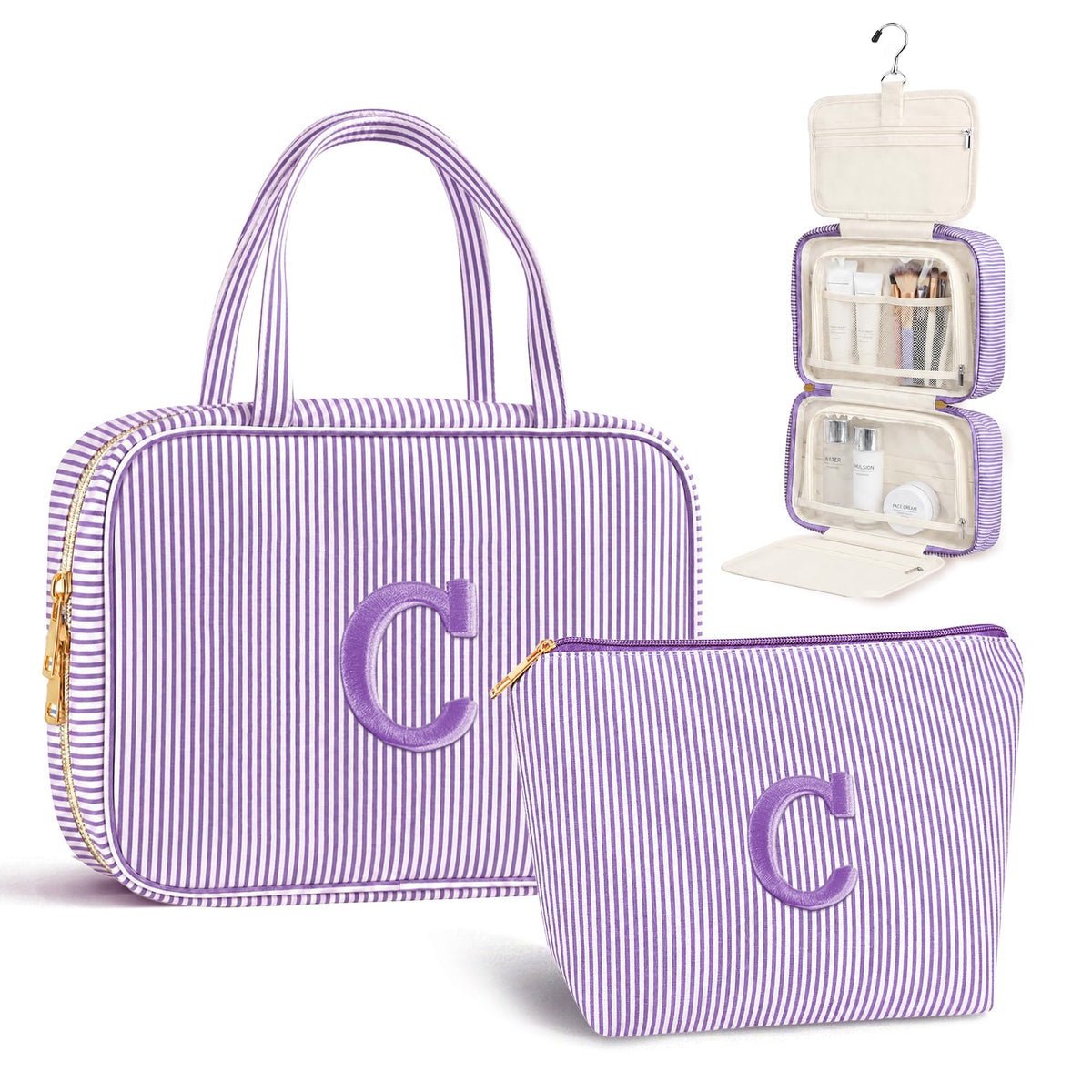 Travel Hanging Toiletry Bag&Makeup Bag Set - Birthday Gifts for Women Girls