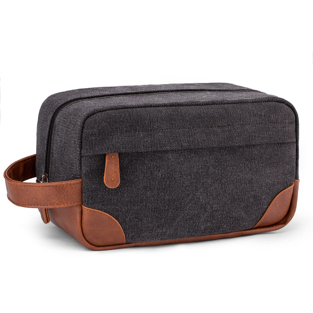 Vorspack Canvas Travel Toiletry Bag for Men, Medium, Black