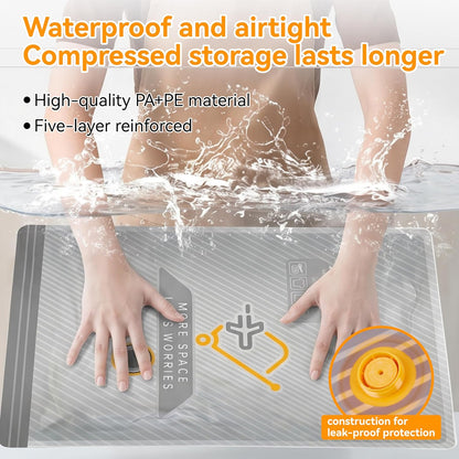 15-Pack Vacuum Bags for Travel with Wireless Rechargeable Pump | Carry-on Size Compression Packing Bags for Luggage & Suitcase, Space Saver for Clothes & Home Seasonal Storage, 3S Vacuum