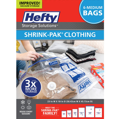 Shrink-Pak Space Bags Vacuum Storage Bags for Bedding Jumbo Compression 3 Pack Clear for Comforters Blankets (3 Jumbo/Bedding Solo)