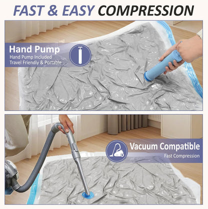 Vacuum Storage Bags with Hand Pump, Vacuum Seal Space Saver Bags,25 Combo