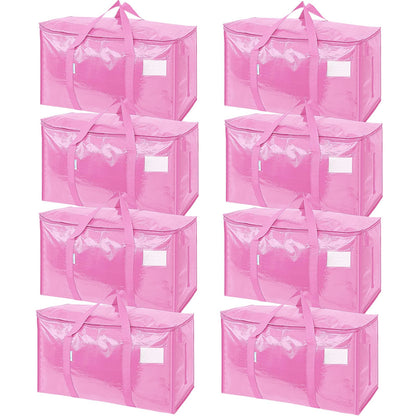 TICONN 6 Pack Extra Large Moving Bags Heavy Duty with Zippers & Carrying Handles, Durable Storage Bags Moving Boxes for Closet Organizers and Storage (6 Pack, Blue)
