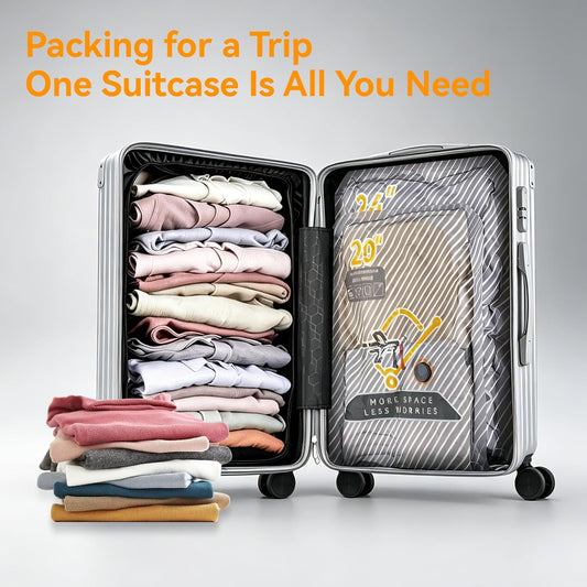 15-Pack Vacuum Bags for Travel with Wireless Rechargeable Pump | Carry-on Size Compression Packing Bags for Luggage & Suitcase, Space Saver for Clothes & Home Seasonal Storage, 3S Vacuum