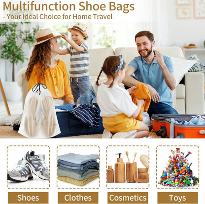 20 Pack Shoe Bags for Travel, Clear Travel Shoe Bags for Packing Waterproof