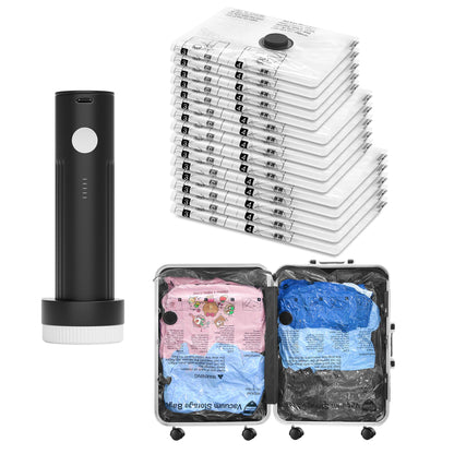 Vacuum Storage Bags for Travel & Home with Electric Pump, 28 Combo
