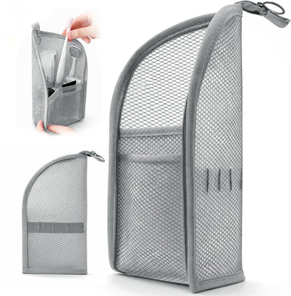 2Pcs Standing Travel Toiletry Bag, Portable Mesh Cosmetic Organizer
