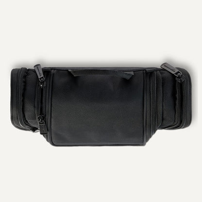 Amazon Essentials Spacious Toiletry Bag, Hanging Cosmetic Dopp Kit with Multiple Compartments, Durable Polyester, Large Capacity Storage, Compact Design, Black (Previously Amazon Basics)