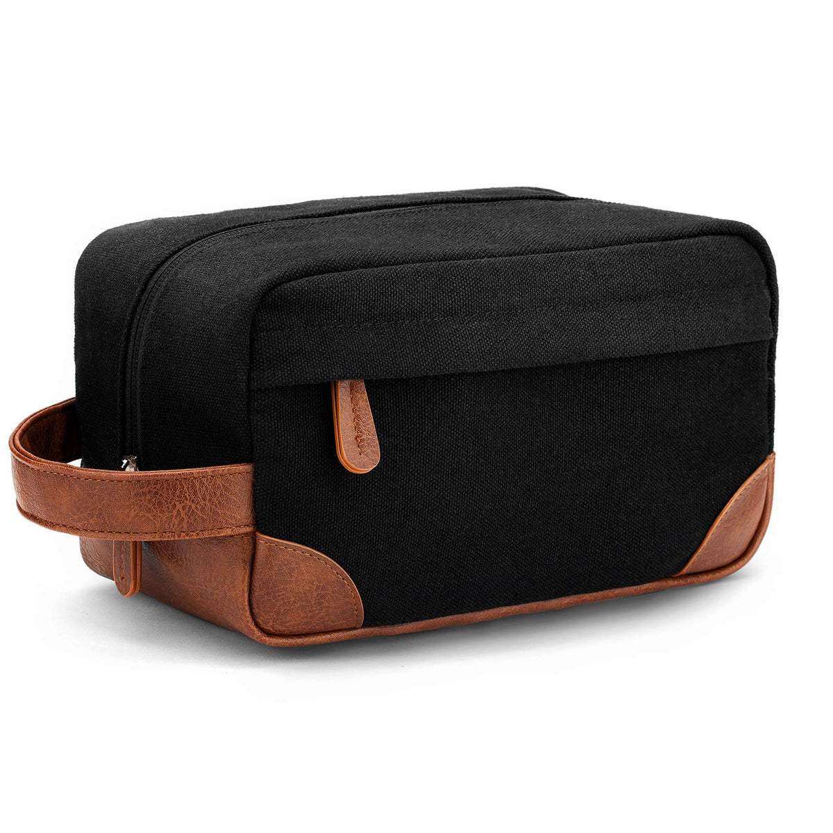 Vorspack Canvas Travel Toiletry Bag for Men, Medium, Black