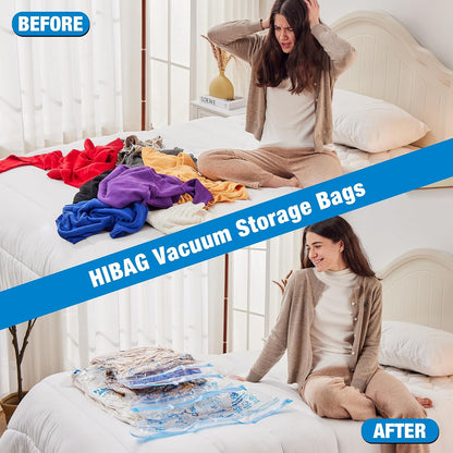 10 Jumbo Vacuum Storage Bags for Bedding, Vacuum Seal Bags for Clothing