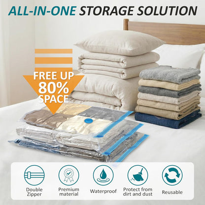 Vacuum Storage Bags with Hand Pump, Vacuum Seal Space Saver Bags,30 Combo