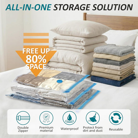 Vacuum Storage Bags with Hand Pump, Vacuum Seal Space Saver Bags,30 Combo