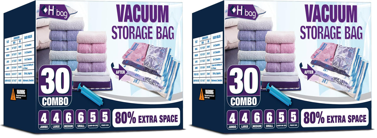 10 Jumbo Vacuum Storage Bags for Bedding, Vacuum Seal Bags for Clothing