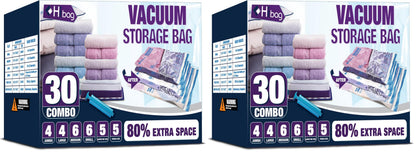 12 Jumbo Vacuum Storage Bags for Bedding, Vacuum Seal Bags for Clothing