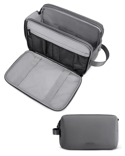 BAGSMART Toiletry Bag for Men, Travel Toiletry Organizer Dopp Kit Water-resistant Shaving Bag for Toiletries Accessories, Door Room Essentials, Black-medium