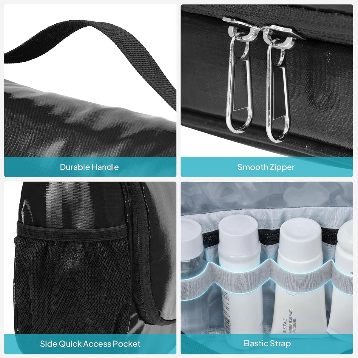 Travel Toiletry Bag for Women & Men, Waterproof Hanging Makeup Organizer