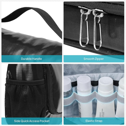Travel Toiletry Bag for Women & Men, Waterproof Hanging Makeup Organizer