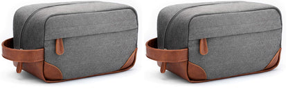 Vorspack Canvas Travel Toiletry Bag for Men, Medium, Black