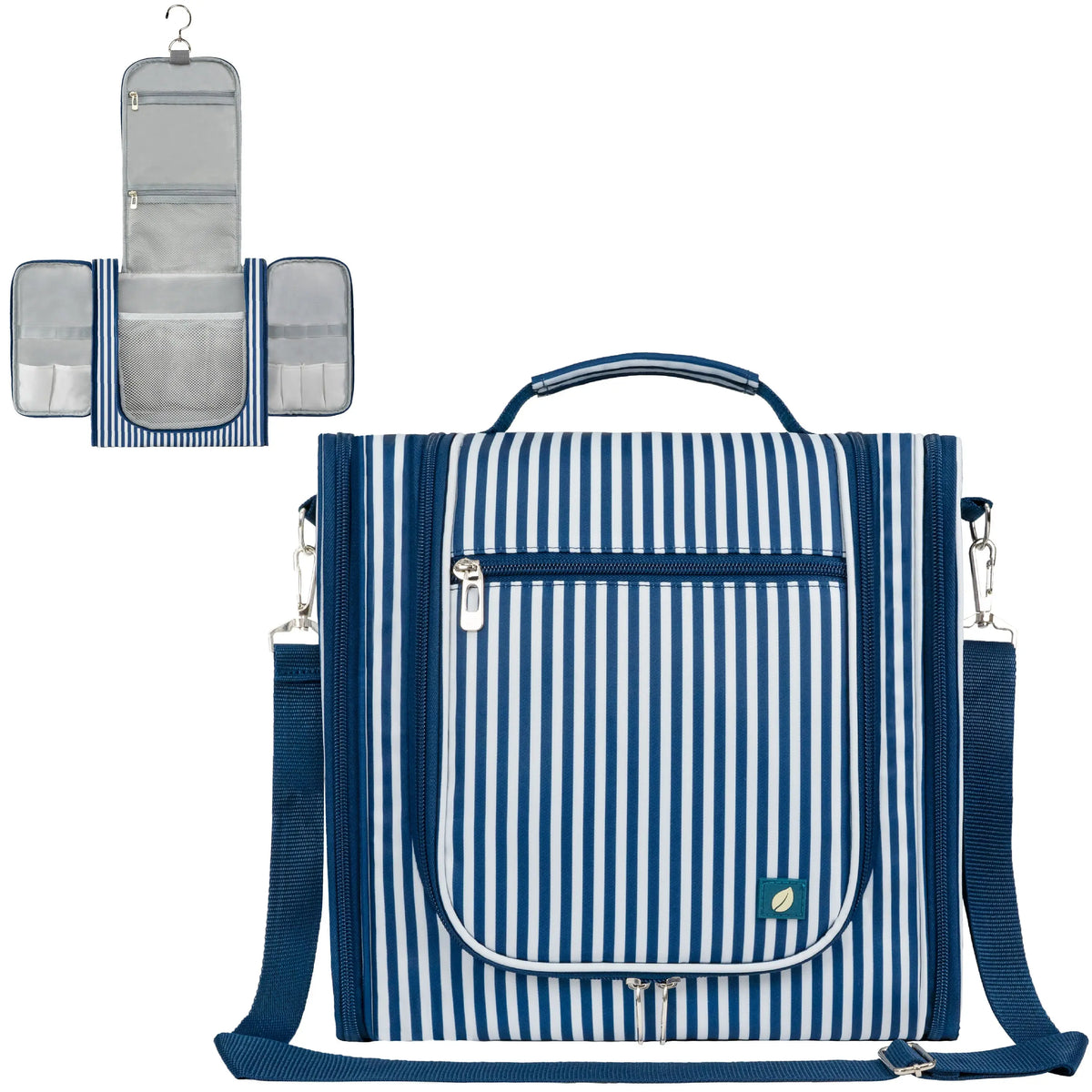 PAVILIA Toiletry Bag Travel Bag for Women Men, Hanging Cosmetic Organizer, Water Resistant Makeup Bag for Accessories Toiletries, Large Travel Essentials Kit