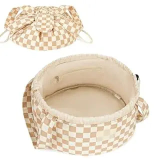 Narwey Barrel Drawstring Makeup Bag Large Cosmetic Bag Make up Bags Women and Girls Toiletry Organizer for Travel Toiletries Accessories Essentials,backpacks for school,cute backpacks for school,bookbag,school backpack,sohochic