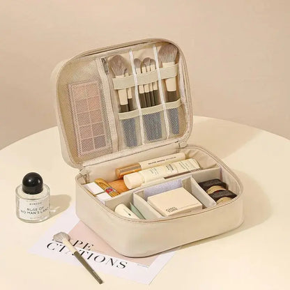 Waterproof Oxford Toiletry Bag with Divider, Y2K Portable Large Capacity Makeup Organizer for Women