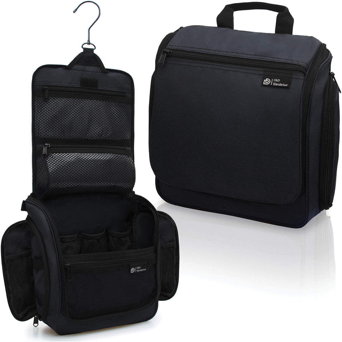 D&D Wanderlust Hanging Travel Toiletry Bag for Women & Men, Large Organizer