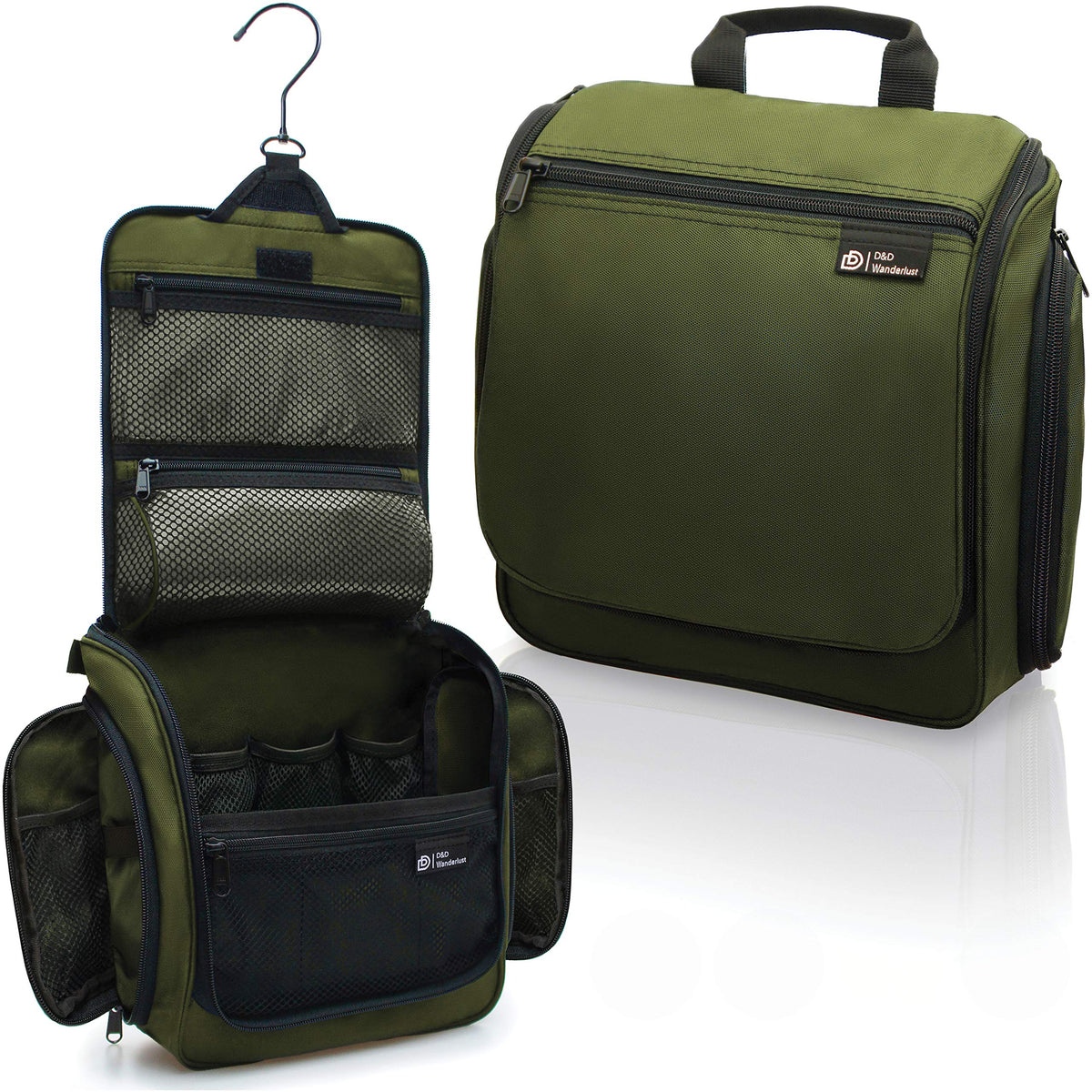 D&D Wanderlust Hanging Travel Toiletry Bag for Women & Men, Large Organizer
