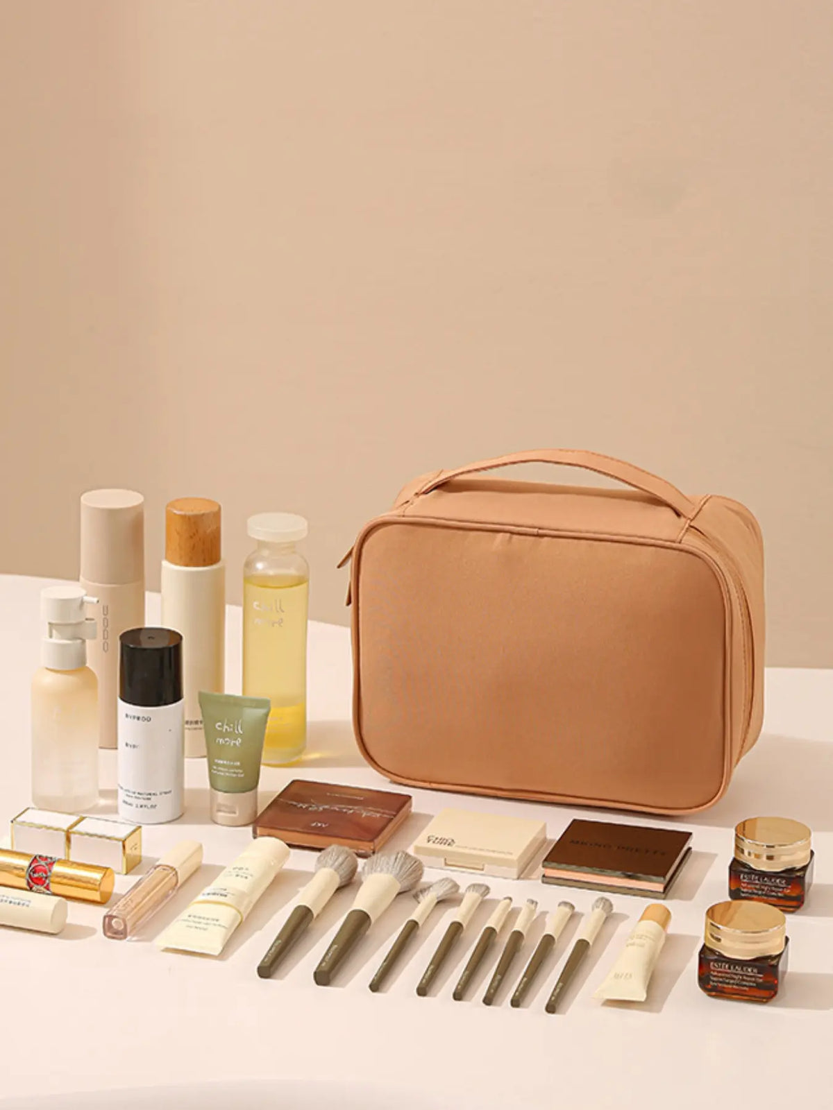Unisex Oxford Cloth Makeup Bag, Durable Multi-Layer Travel Organizer, Portable Cosmetic Pouch for Toiletries & Accessories, Travel Cosmetic Bags, Travel Makeup Bags Organizers, Toiletry Pouch, Cosmetics Bag