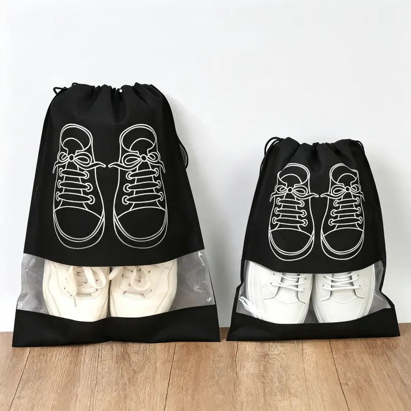 10PCS Travel Shoe Storage Bags - Drawstring Shoe Covers for Organizing and Protecting Footwear During Trips