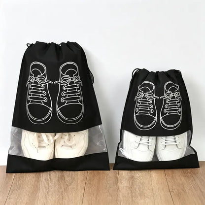 10PCS Travel Shoe Storage Bags - Drawstring Shoe Covers for Organizing and Protecting Footwear During Trips