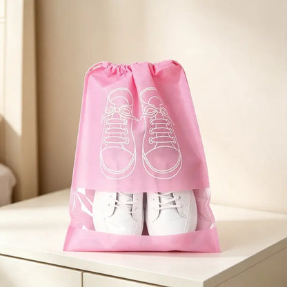 10PCS Travel Shoe Storage Bags - Drawstring Shoe Covers for Organizing and Protecting Footwear During Trips
