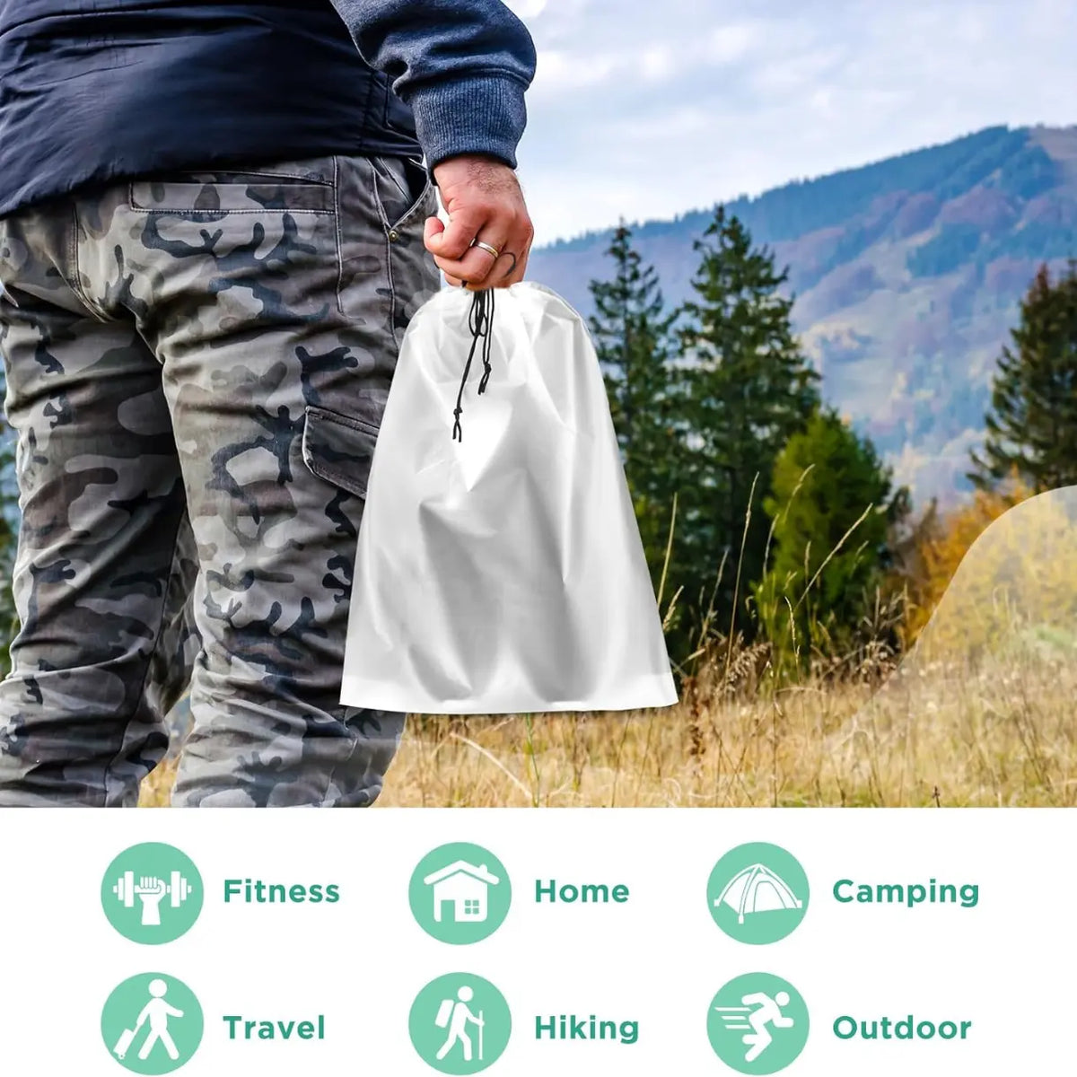 Transparent Shoe Bags for Travel 22 Pack Large Clear Shoe Organizers Pouch with Rope Portable Drawstring Storage Bag for Men & Women