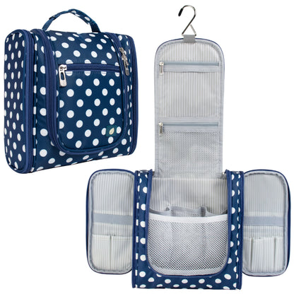 PAVILIA Toiletry Bag Travel Bag for Women Men, Hanging Cosmetic Organizer, Water Resistant Makeup Bag for Accessories Toiletries, Large Travel Essentials Kit
