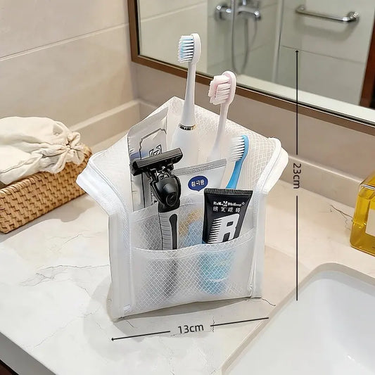 Standing Toiletry Bag, Foldable Travel Toiletry Bag, Hanging Portable Lightweight Waterproof Mesh Makeup Bag Organizer for Cosmetic Store and Toiletries