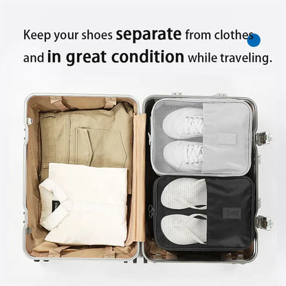 Roomy Polyester Fiber Shoe Bags - Large, Waterproof Rain-Proof Pack, Portable Zippered Luggage Organizers for Bag Organization Needs (For Women, Men)