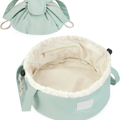 Narwey Barrel Drawstring Makeup Bag Large Cosmetic Bag Make up Bags Women and Girls Toiletry Organizer for Travel Toiletries Accessories Essentials,backpacks for school,cute backpacks for school,bookbag,school backpack,sohochic